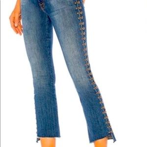 Mother Jeans - the Insider Crop Step Fray - Rough Stud - sz 28